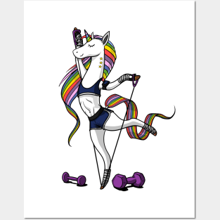 Unicorn Fitness Gym Workout Posters and Art